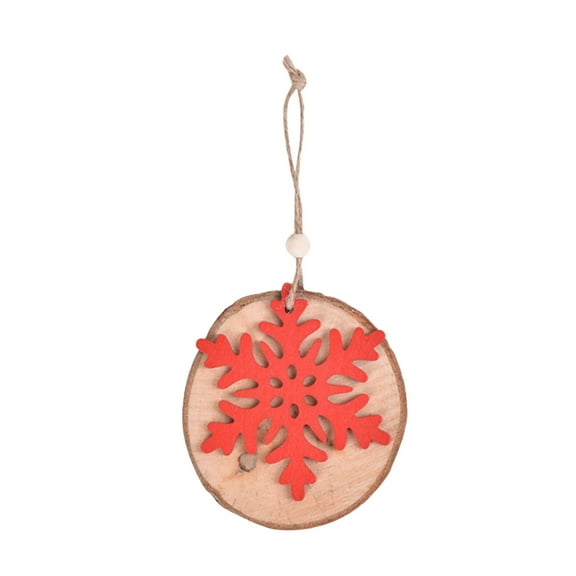 Zmeidao Wooden Snowflake Ornaments, Hollowed Snowflake Christmas Tree Hanging Ornaments, Rustic Crafts with Rope for Xmas Tree Decor