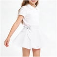 thumbnail image 2 of WRKEKC Girls Skater Skirt Chiffon Wrap Skirt with Bow Lightweight for Dance Practice and Casual Wear Girls 3-12 Years, 2 of 6