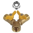 thumbnail image 2 of Adaptador De Grifo De 2 , Conector De Grifo Doble, Adaptador De Manguera De Riego De Jardín De Latón Para El Hogar, Fácil Control Con Válvulas De Encendido/apagado,, 2 of 7