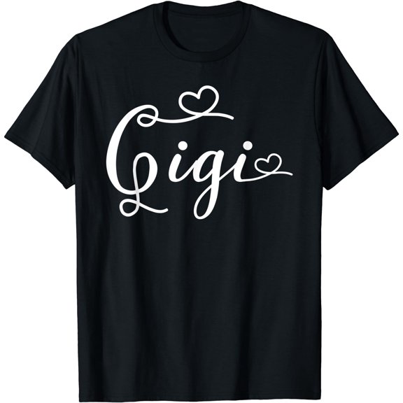 Gigi Family Matching Christmas Grandmother Mother's Day T-Shirt Black Small