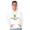 thumbnail image 4 of Olive You Love Pun Matching Couples Hoodie Sweatshirt Women Men Brisco Brands X, 4 of 7