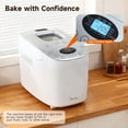 thumbnail image 3 of Davivy 3.5LB Bread Maker Machine, 15-in-1 Automatic Bread Machine Maker with Gloves, Double Kneading Paddles, Add Signal, 3 Loaf Sizes and 3 Crust Settings,15-H Delay Timer, 3 of 11