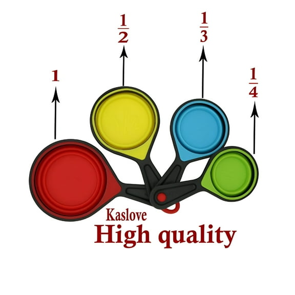 ACDANC Collapsible Silicone Measuring Cups with 60ml/80ml/125ml/250ml - 4 PCS