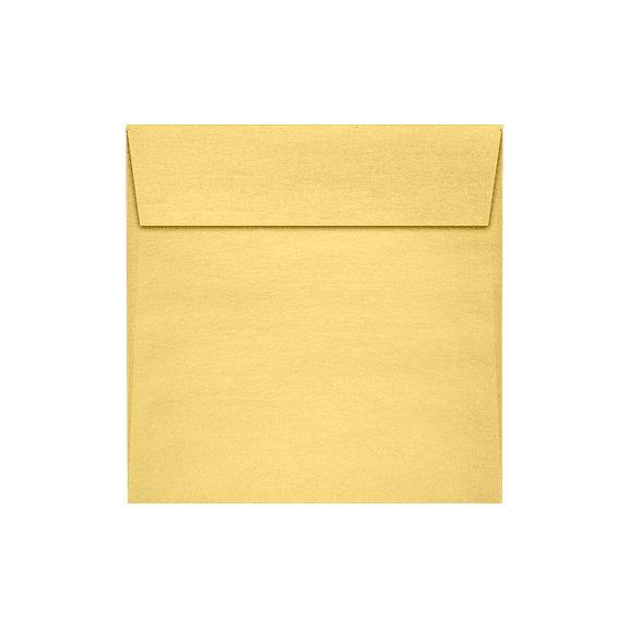 LUXPaper Square Peel & Press Invitation Envelopes, 5 1/2 x 5 1/2, Gold Metallic, 1000 Pack