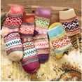 thumbnail image 5 of 5 pares de calcetines cálidos de invierno estilo étnico de tubo medio, 5 of 5