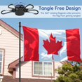 thumbnail image 3 of ZMTECH Mât de Drapeau de 12 Pi avec Base à 5 Griffes dans le Sol pour Cour, Acier Inoxydable à Rotation Libre Anti-Emmêlement, Mât de Drapeau de Sol Robuste et Coupe-Vent pour 2 F, 3 of 6