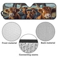thumbnail image 6 of HUIACONG Brown Cow Windshield Sun Shade for 2007-2023 Wrangler Rubicon Sahara TJ JK JKU 2 & 4 Door-Blocks UV Rays Sun Visor Protector,Car Sun Shade Keep Your Vehicle Cool, 6 of 6