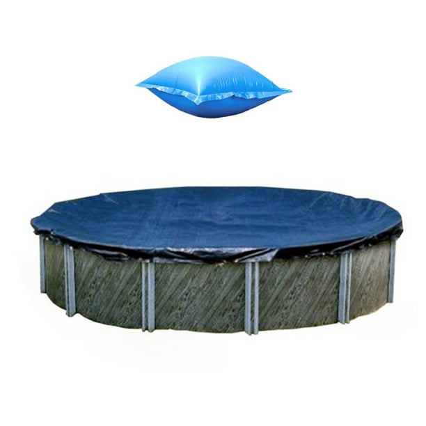 Swimline 28 Foot Round Winter Pool Cover + 4x8 Winterizing Closing Air