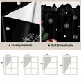 thumbnail image 5 of Christmas Candy Swag Valances for Windows, Kitchen Curtains 36 Inch Length 2 Panels Set, Xmas Berry Snowflake Black Short Curtains for Small Windows Rod Pocket Cafe Curtains Drapes 28"x36", 5 of 8
