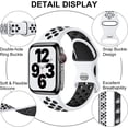 thumbnail image 3 of Correa deportiva de silicona Transpirable compatible con Apple Watch 44mm 42mm 45mm brillar, 3 of 5