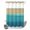 Brown Blue, variant on No Hook Shower Curtain, Black Grey Ombre Shower Curtains for Bathroom with See Through Top Window, Modern Abstract Art Texture Waterproof & Washable Bath Curtain 60"x72"