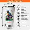 thumbnail image 2 of Robin Lover Travel Tumbler 20oz With Lid, Straw & Handle - Stainless Steel Custom Mug For Women And Girls - Personalized Bird Gift Idea EfIpsZ, 2 of 6