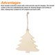 thumbnail image 4 of 10 Pcs Ornamentos de Navidad de Madera Pintables para Manualidades de Árbol de Navidad DIY, 4 of 7