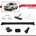 thumbnail image 3 of Compatible with Lincoln MKX (U388) 2007-2015 FLY Model Car Roof Rack Cross Bar Black Aluminium 3 Bars, 3 of 7