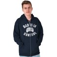 thumbnail image 3 of Father's Day Gamer Dad is in Control Men's Big & Tall Graphic Zip Up Hoodie Brisco Brands 2X, 3 of 5