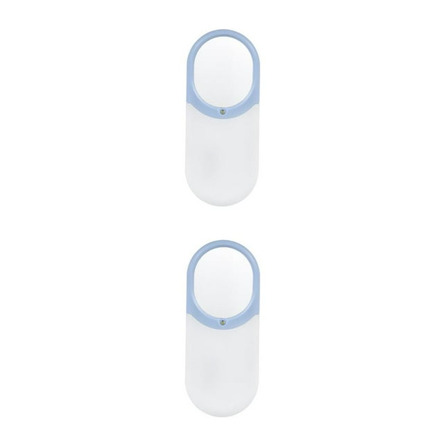 Langgg Handheld 10X Magnifying Glass LED Lights Mini Illuminated Pocket Magnifier Lens Adults Students Jeweler Repair Blue 2Set