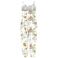 thumbnail image 6 of ITSAME Toddler Girls Jumpsuit, Lightweight Backless Easter Bunny Print Festival Casual Fashion Romper Beige 1T, 6 of 7