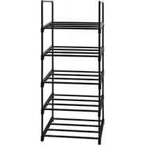 XIHAMA Shoe Rack 5 Tier Tall Shoe Storage Organizer, 5 Tier Metal Sturdy Shoe Rack, Narrow Shelf Organizer for Entryway, Closet, Bedroom
