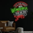 thumbnail image 3 of Glowneon It's The Most Wonderful Time Of The Year Neon Sign, Christmas Quotes Led Sign, 3 of 5