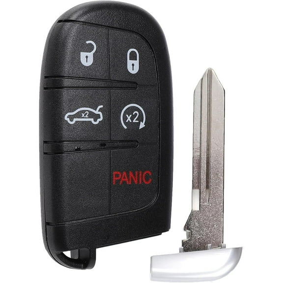 Car Key Fob Fits for Jeep Grand Cherokee 2014 2015 2016 2017 2018 2019 2020 2021 2022 Push Start 5 Buttons Keyless Entry Remote Control Replacement 68143505AC M3N-40821302 68150061
