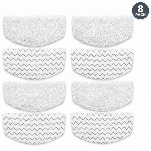 8 Pack Steam Mop Pads Replacement for Bissell Powerfresh Steam Mop 19405 1940W 1440 1544A 1806 18067 2075 Series, Model 1940 5938 19402 19408 19409, Microfiber Washable, Reusable