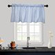thumbnail image 2 of Cortina de media altura para baño, cocina, ventana de encaje, bolsillo para barra a cuadros, estilo bistró y pub. Azul 150x45cm, 2 of 8