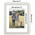 thumbnail image 6 of Americanflat 11x14 Picture Frame with Shatter-Resistant Glass with 8x10 Mat Display Photo Hudson Wide - White, 6 of 8