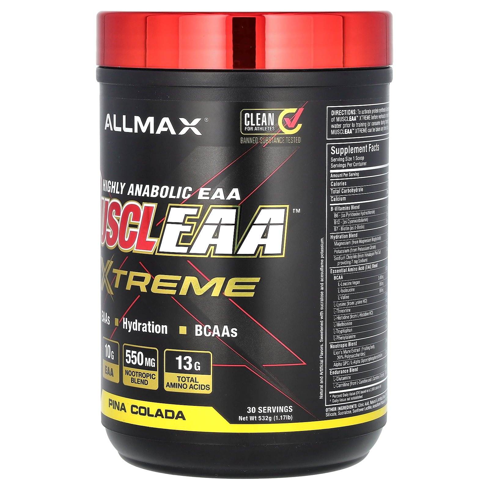 ALLMAX MUSCLEAA™ Xtreme, Pina Colada, 1.17 lb (532 g)