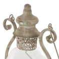 thumbnail image 4 of DecMode Bronze Metal Scroll Decorative Candle Lantern with Arched Handle, 4 of 9