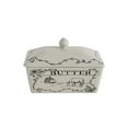 thumbnail image 1 of Creative Co-Op Country Style Butter Dish, White and Black, 1 of 4