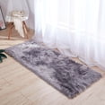 thumbnail image 2 of Ghouse Rectangular Grey Area Rug 2x6 feet, Thick and Fluffy Faux Sheepskin Machine Washable Rectangular Plush Carpet, Faux Sheepskin Rug for Living Room, Bedroom, Kids Room, 2 of 6