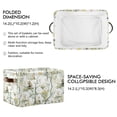 thumbnail image 2 of Yayeee 2 Pack Canvas Storage Basket with Handles for Shelves Fabric Bins Closet Organizer, Watercolor Forest Animals, 2 of 8