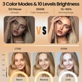 thumbnail image 6 of 18” Foldable LED Ring Light with Stand for iPhone & iPad, Dimmable 2700-6500K with LED Display, 2 USB Ports & 4 Phone/Tablet Holders – Perfect for Makeup, Tattoo, Barber, Studio & Video Recording, 6 of 7