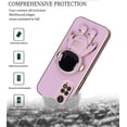 thumbnail image 6 of Compatible with Redmi Note 11 Case Silicone TPU Plating, Xiaomi Redmi Note 11 Cases Cute Astronaut Pattern Phone Case with Stand (Redmi Note 11, Purple), 6 of 14