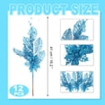 thumbnail image 6 of 12 Pcs 16.2 Inch Artificial Christmas Picks for Christmas Tree Glitters Christmas Picks Sprays with Flowers Berry Leaves Christmas Glitter Berries Stems for Xmas Tree Ornaments (Blue), 6 of 6