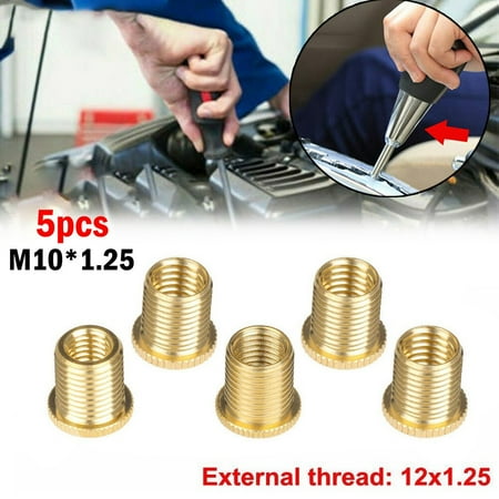

5 Pcs Gear Shift Knob Thread Adapter Nut Insert Kit M10x1.25 M10x1.5 M8x1.25