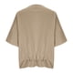thumbnail image 5 of Camisas de Manga Larga para las Mujeres Suelto Ajuste Plisado Lino Cuello en V Cuarto Superior Manga de Moda de Color Sólido Blusa, 5 of 9