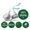 Green, variant on Darling Souvenir Candy Chocolate Labels 190 Pcs Happy Haunting Theme Stickers-Black & White