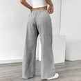 thumbnail image 6 of Gytharion Women's Striped Wide Leg Pants Cotton Linen Drawstring Elastic Waist Pants Straight Leg Loose Casual Trousers with Pockets 2026, 6 of 8
