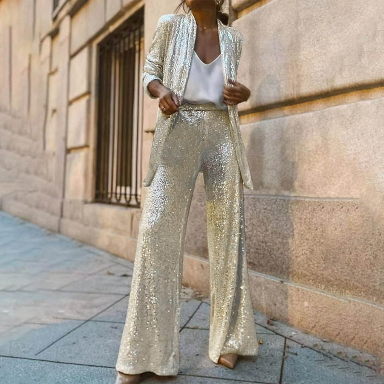 Sparkly Sequin Tracksuits Sparkly Sweatsuit Womens Glitter