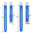 thumbnail image 2 of Correa de reloj de silicona deportiva Pulsera de fitness Reemplazo de correa de silicona para Garmin / HUAWEI / Samsung 20 mm, Azul cielo Vogacara EL2640-10, 2 of 2