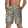 thumbnail image 2 of Mens Swim Trunks Army Digital Camouflage Quick Dry Board Shorts with Compression Liner, 2 of 6
