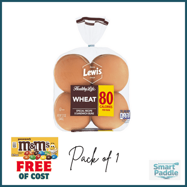 Lewis Bake Shop Healthy Life Wheat Sandwich Buns, 12 oz, 8 Count.....1 M&M's For Free