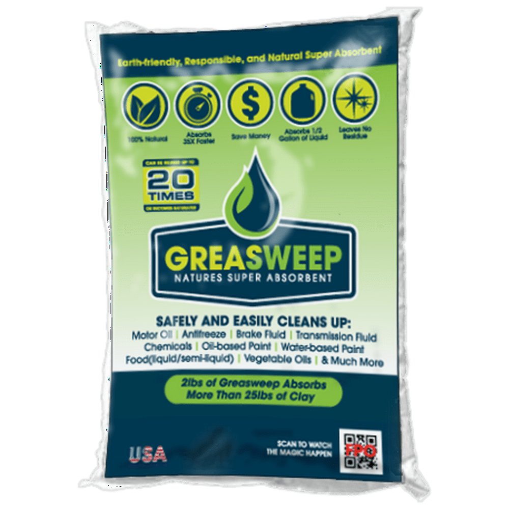Greasweep Super Absorbent, 2pound bag of oilthirsty absorbent