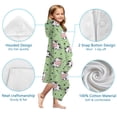thumbnail image 7 of Green Cow Dot Pattern Hooded Bath Towel，60"x35" for Ages 3 To 12 Kids, Quick Dry Lightweight Soft Microfiber Hood Beach Towel Cover Up for Kids, 7 of 7