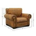 thumbnail image 3 of GTR Leather Valencia 100% Top Grain Hand Antiqued  Traditional Armchair, 3 of 4