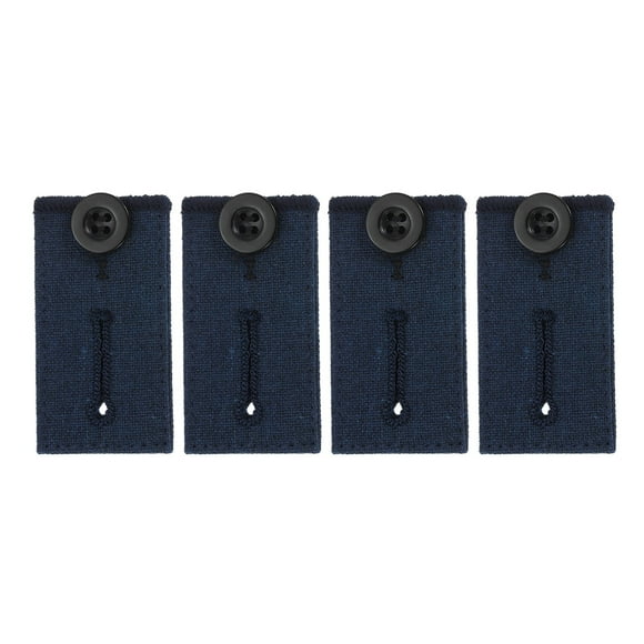 4Pack Button Extenders for Pants, Waist Extenders (Navy Blue, 2.6x1.4inch)