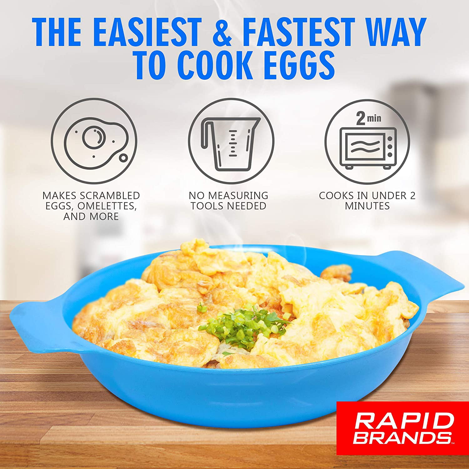 Rapid Egg Cooker Microwave Scrambled Eggs & Omelettes in 2 Minutes,  Dishwasher-Safe, Microwaveable, & BPA-Free 
