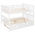 thumbnail image 6 of Bed Frame Full over Full Bunk Bed with Twin Size Trundle and Ladder-White(Old SKU: LT000204AAK), 6 of 8