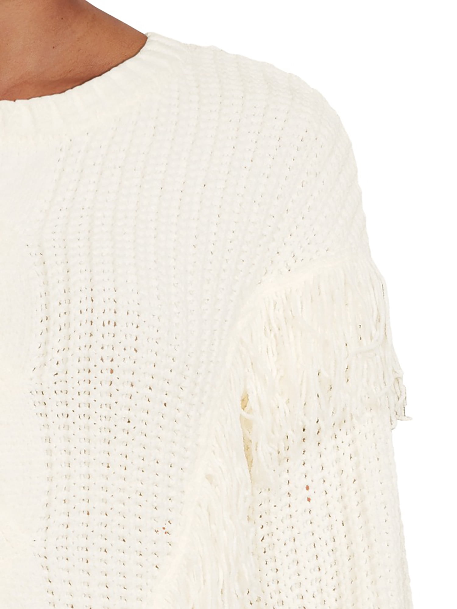 No Boundaries Juniors' Chenille Fringe Sweater
